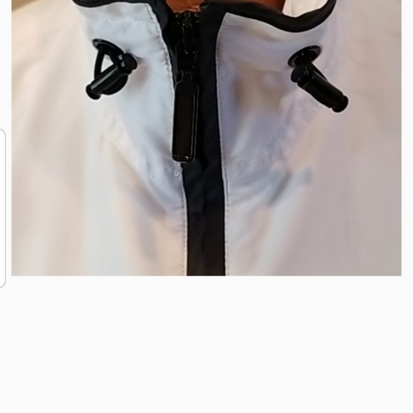 White & Black Zip-Front Jacket - Picture 5 of 9